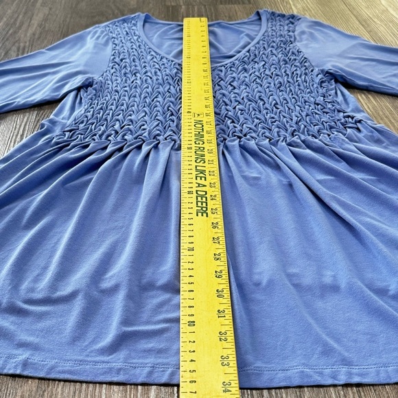 Soft Surroundings, Corneille Tunic, Basket Weave Periwinkle Size 1X - Picture 7 of 12